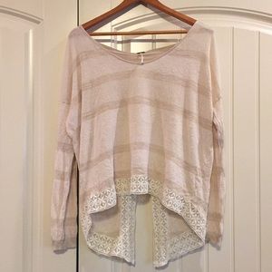 Free People open back top, size medium